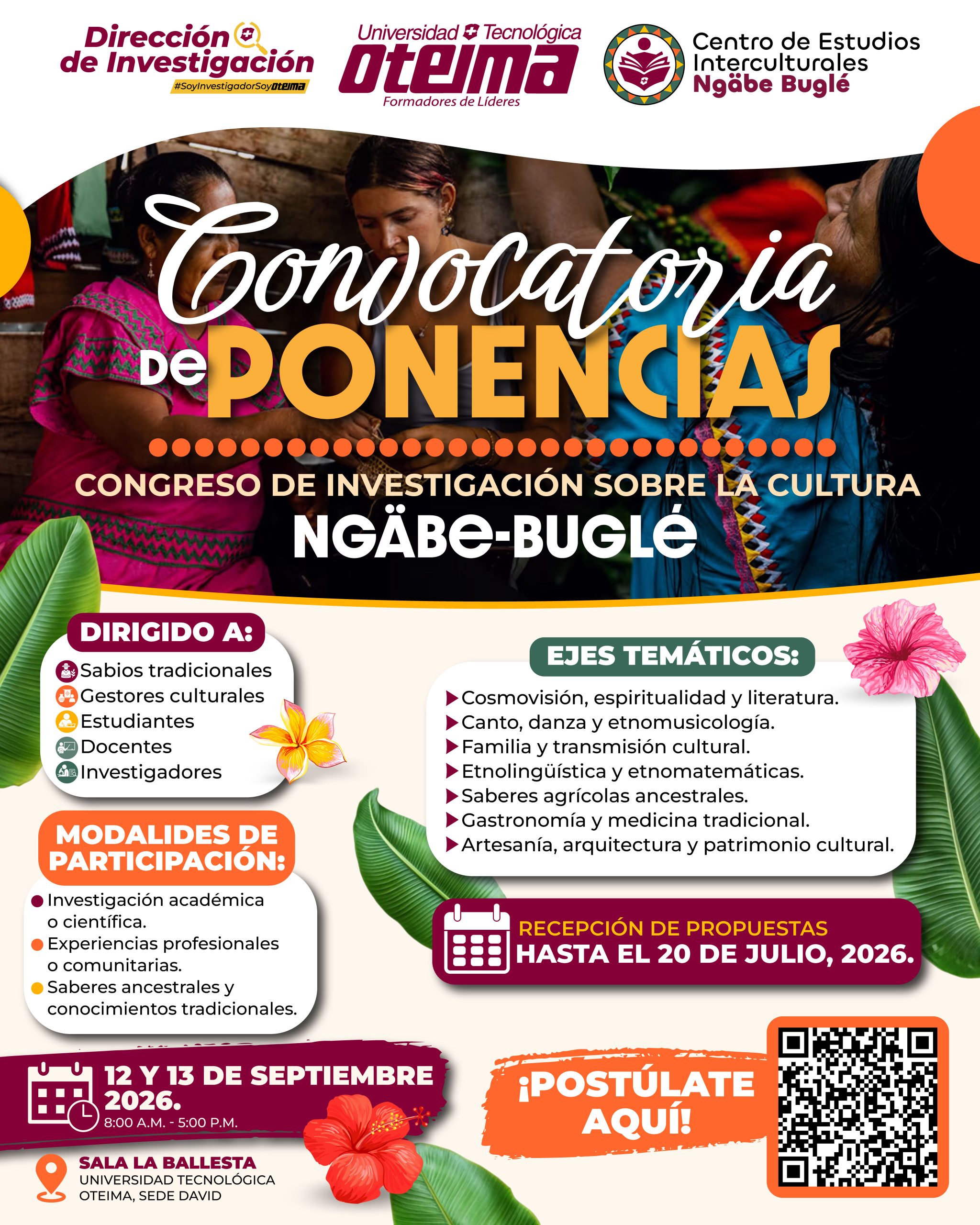 Convocatoria de Ponencias Congreso de Investigación sobre la Cultura Ngäbe-Buglé